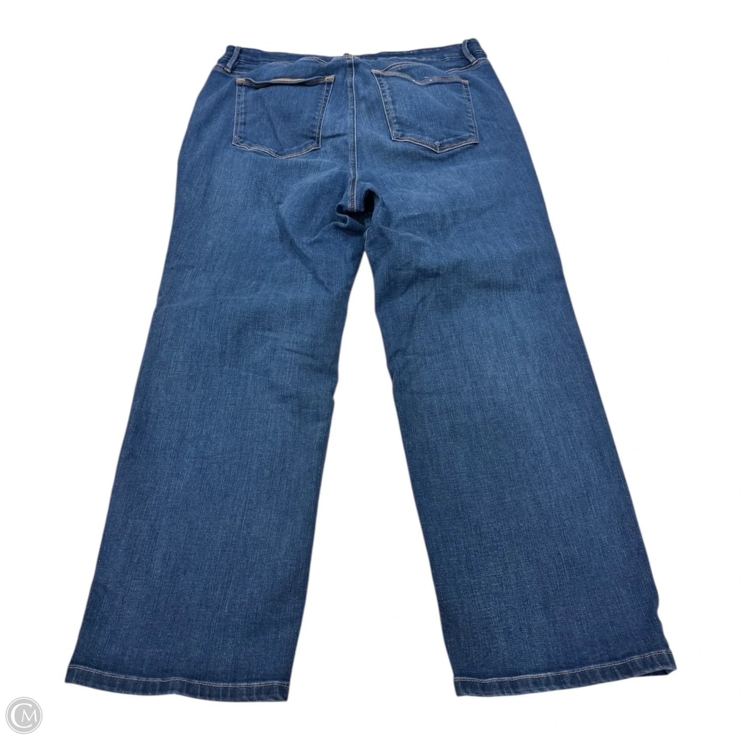 Jeans Straight By Good American In Blue Denim, Size: 18