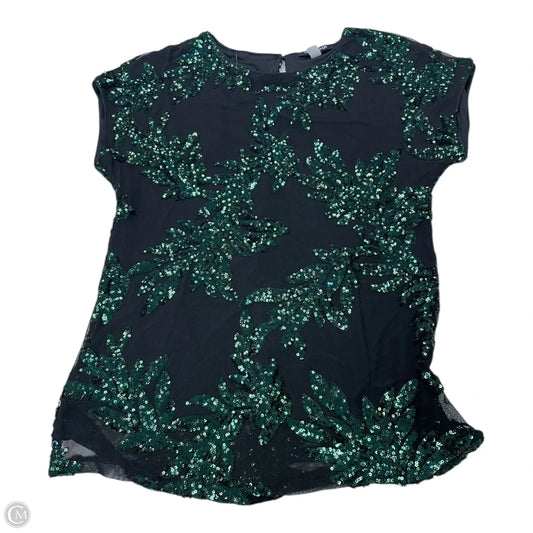 Top Short Sleeve By Cable And Gauge In Black & Green, Size: S