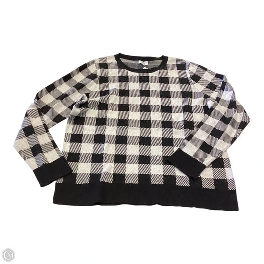 Sweater By Kim Rogers In Black & White, Size: Xl