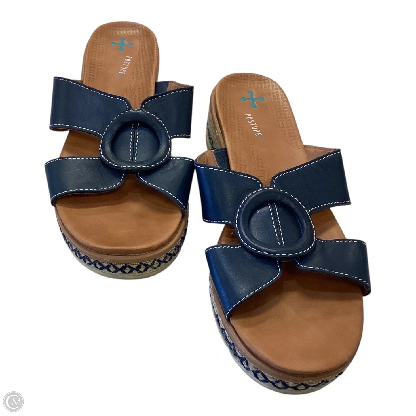 Sandals Flats By Bare Traps In Navy, Size: 7.5