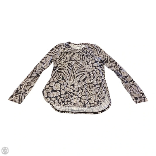 Top Long Sleeve By Tommy Bahama In Black & Brown, Size: S