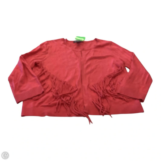 Cardigan By Inc In Coral, Size: L