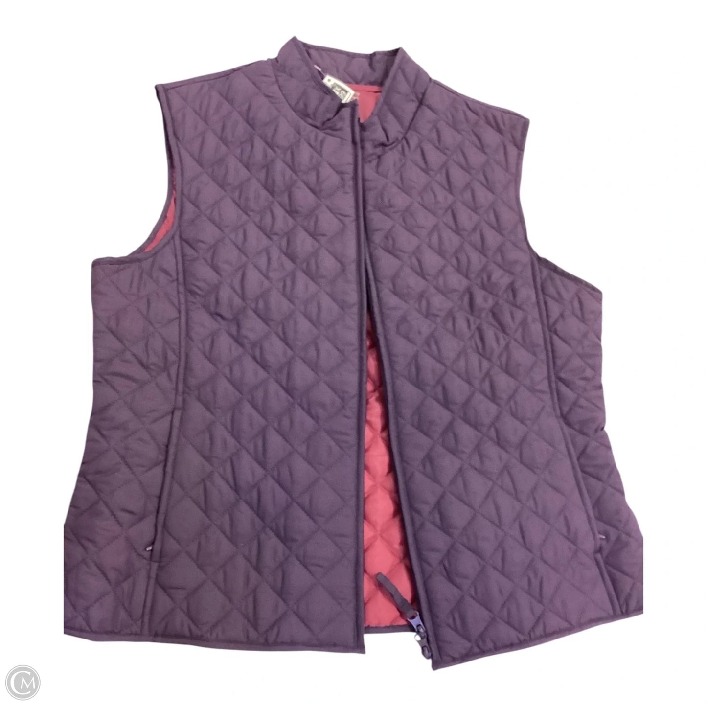 Vest Puffer & Quilted By Relativity In Purple, Size: Xl