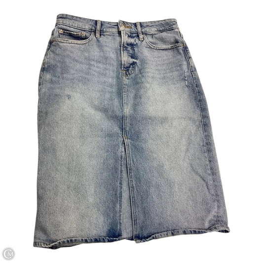 Skirt Midi By Free Assembly In Blue Denim, Size: 4