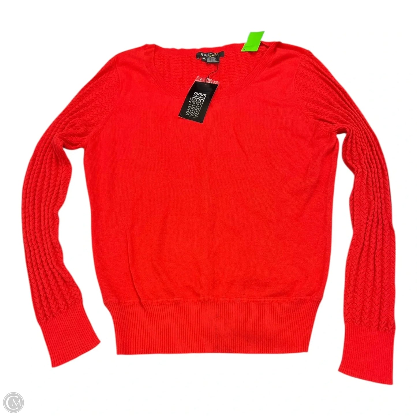 Top Long Sleeve By Etcetra In Coral, Size: Xl
