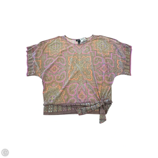 Top Short Sleeve By Inc In Paisley Print, Size: 1x