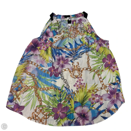 Top Sleeveless By Jennifer Lopez In Tropical Print, Size: S