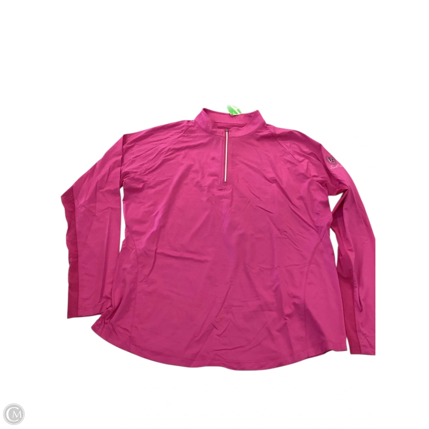 Athletic Top Long Sleeve Collar By Sport In Pink, Size: Xl