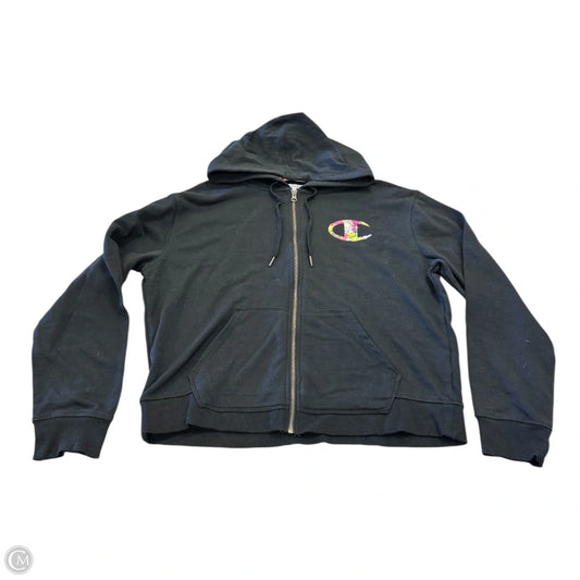 Sweatshirt Hoodie By Champion In Black, Size: Xl