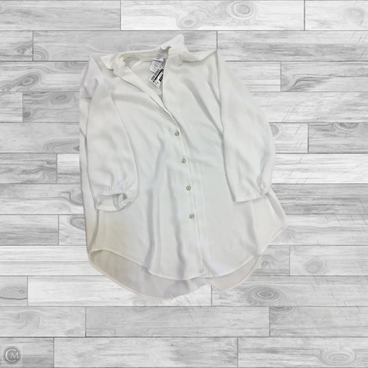 Top Long Sleeve Basic By Cabi In White, Size: Xxs