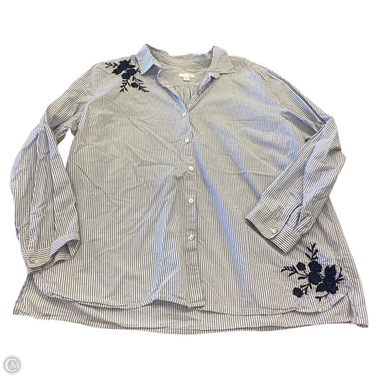 Top Long Sleeve By J. Jill In Striped Pattern, Size: Xl