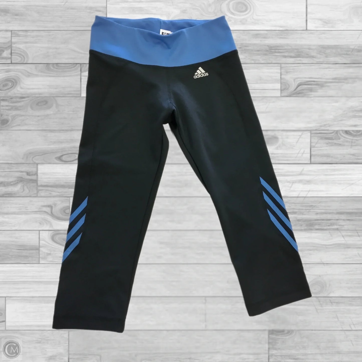 Athletic Capris By Adidas In Blue & Grey, Size: S