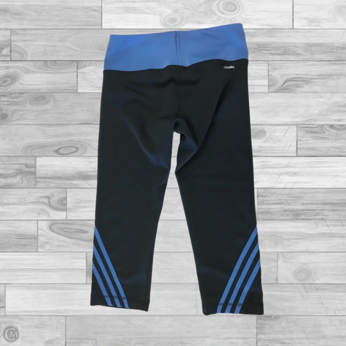 Athletic Capris By Adidas In Blue & Grey, Size: S