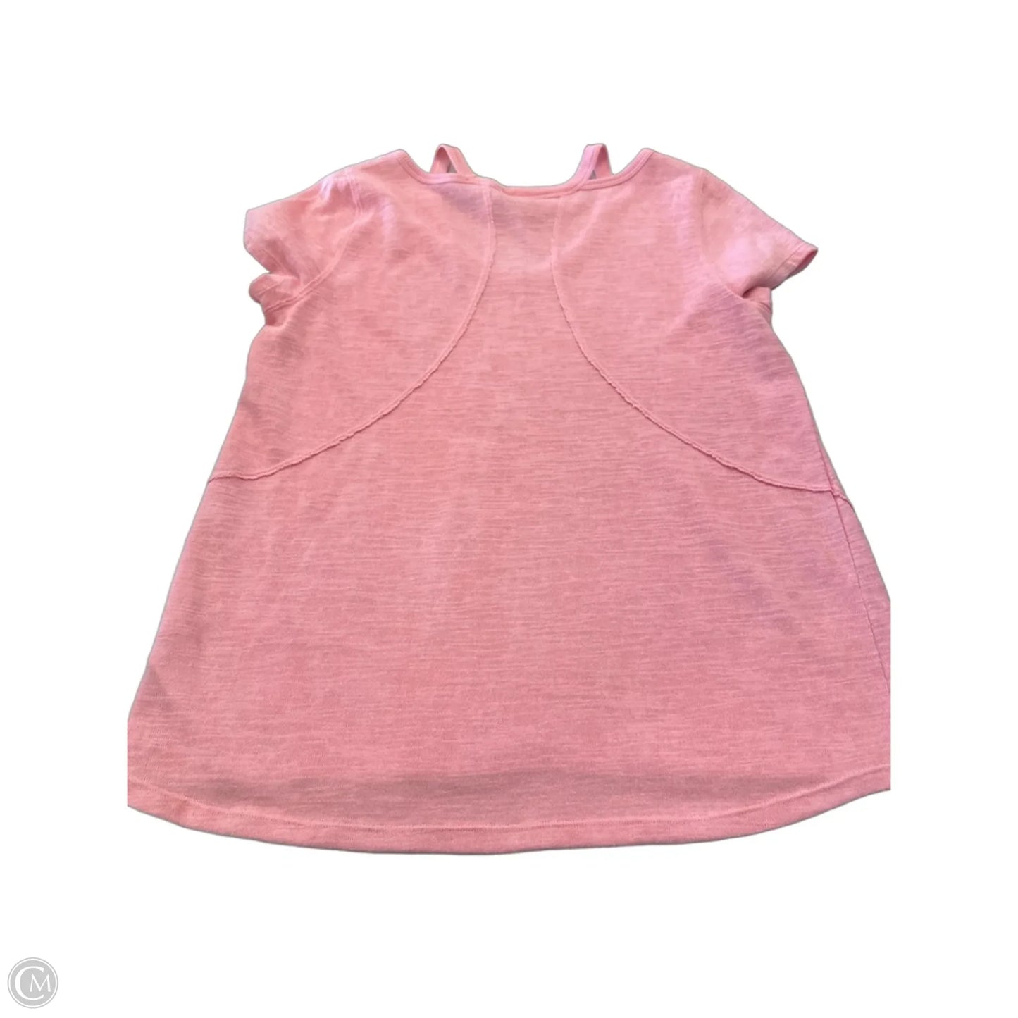 Top Short Sleeve By Calvin Klein In Peach, Size: L