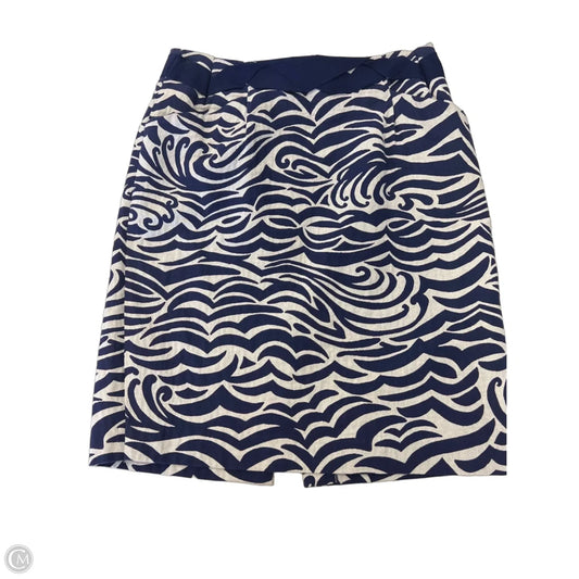Skirt Midi By Antonio Melani In Blue & White, Size: 10