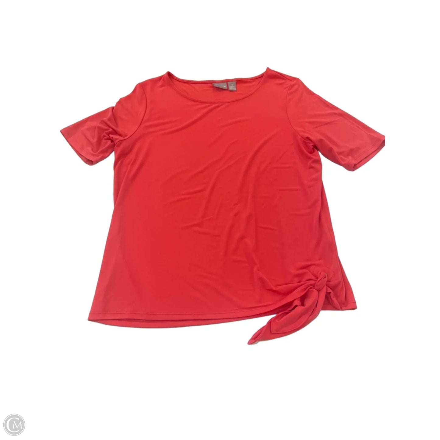 Top Short Sleeve By Chicos In Coral, Size: S