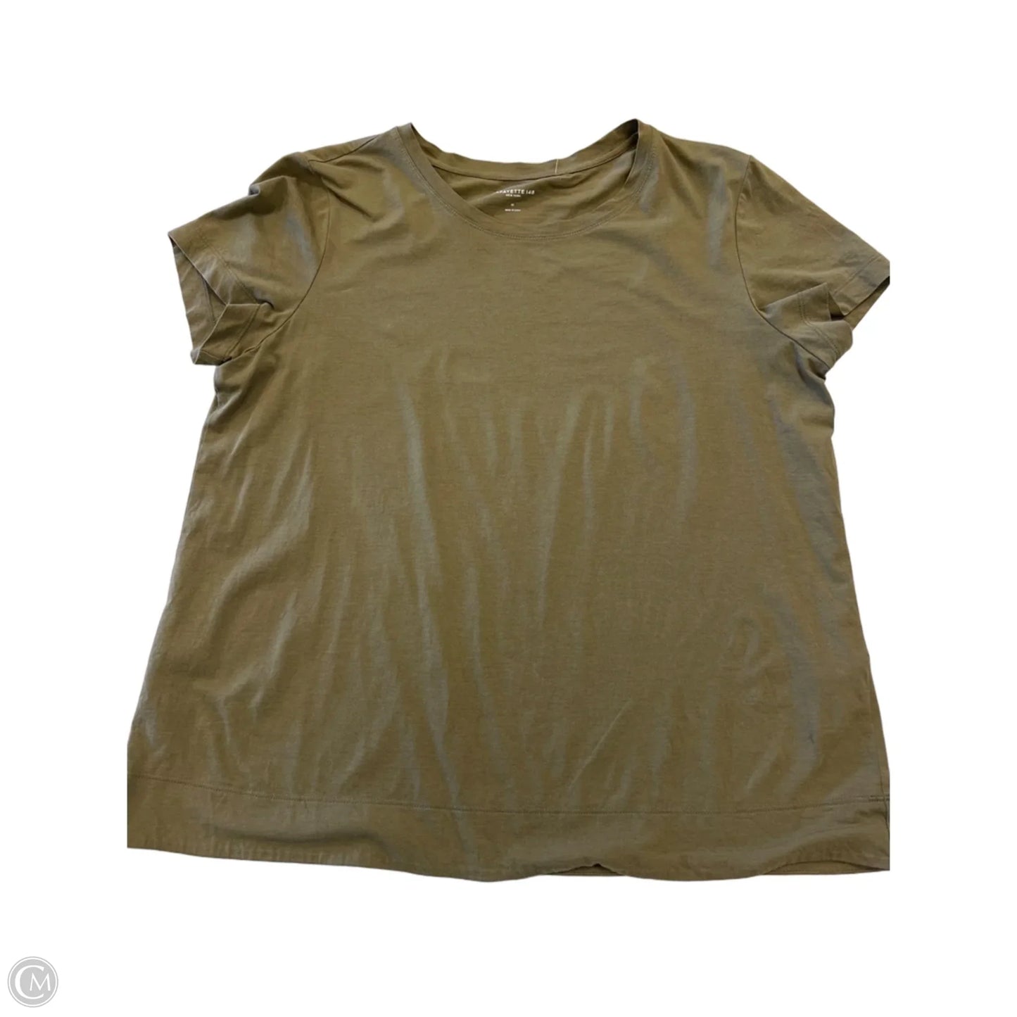 Top Short Sleeve Designer By Lafayette 148 In Green, Size: M