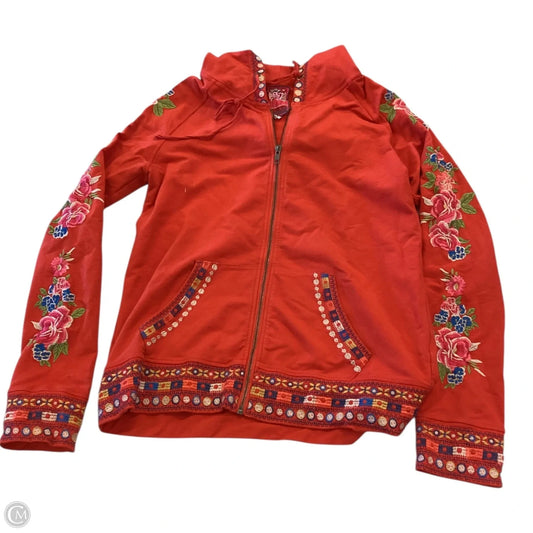 Sweatshirt Hoodie By Johnny Was In Floral Print, Size: S