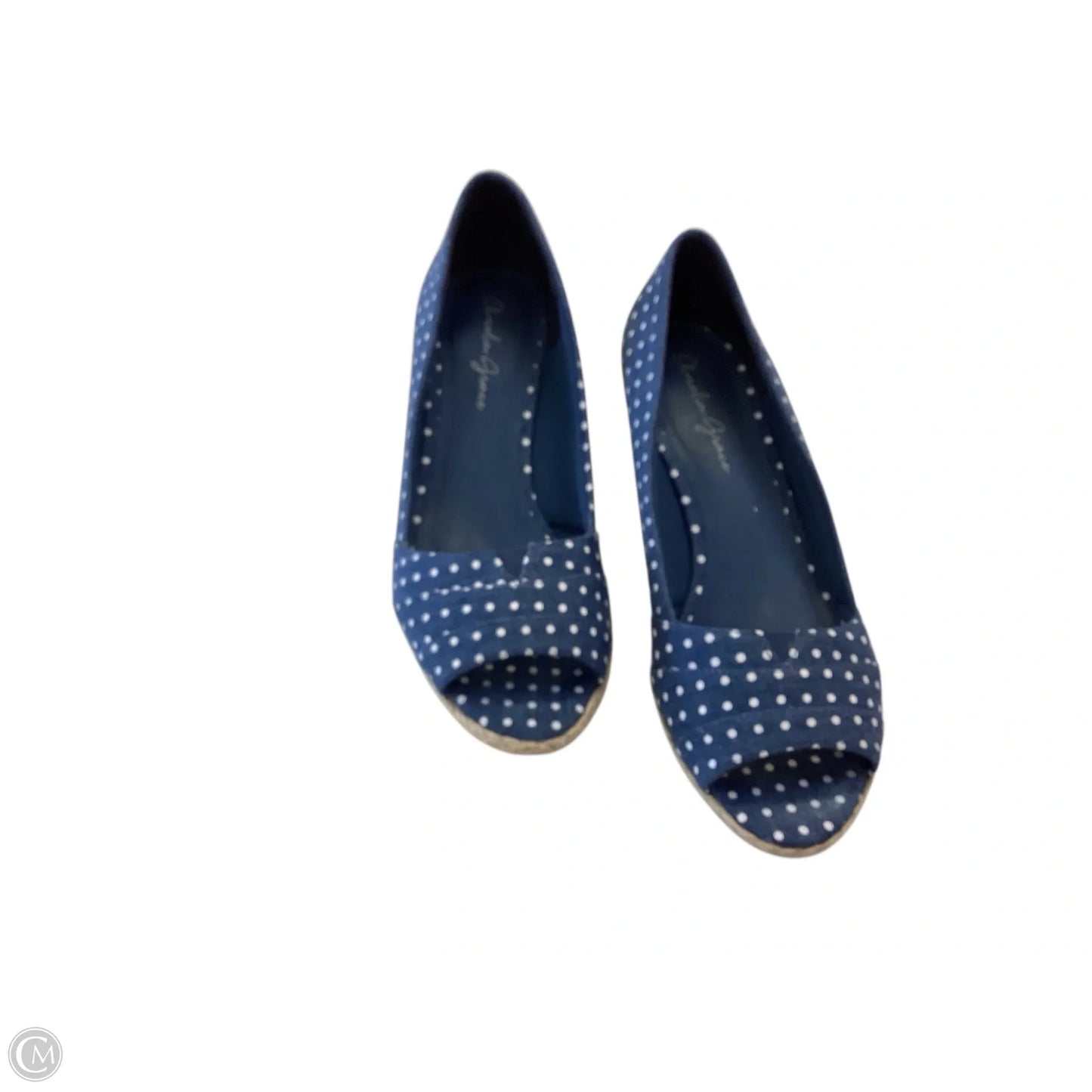 Shoes Heels Wedge By Clothes Mentor In Polkadot Pattern, Size: 8