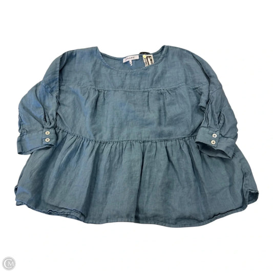 Top Short Sleeve By Frame In Blue, Size: Xs