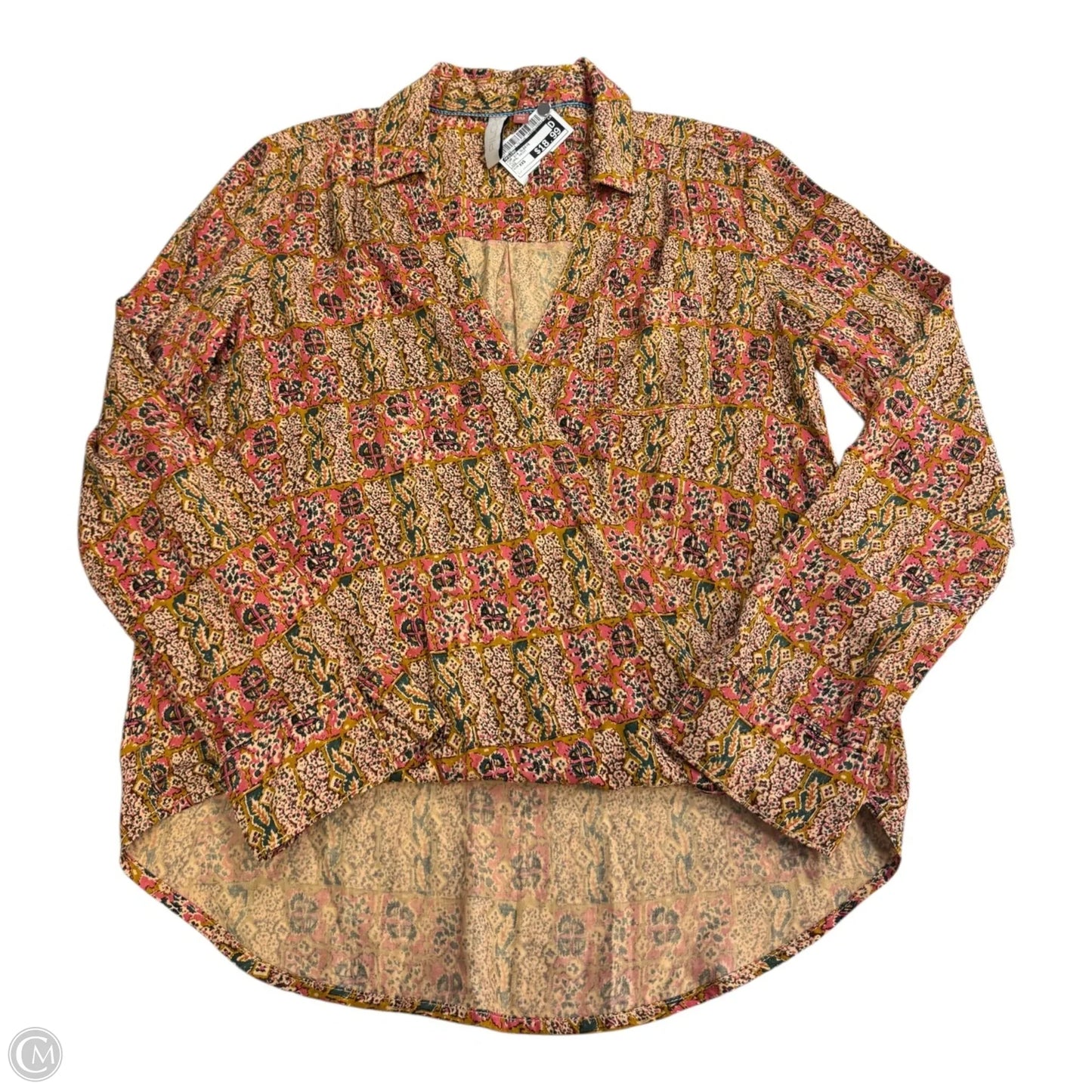 Top 3/4 Sleeve By Pilcro In Floral Print, Size: Xxs