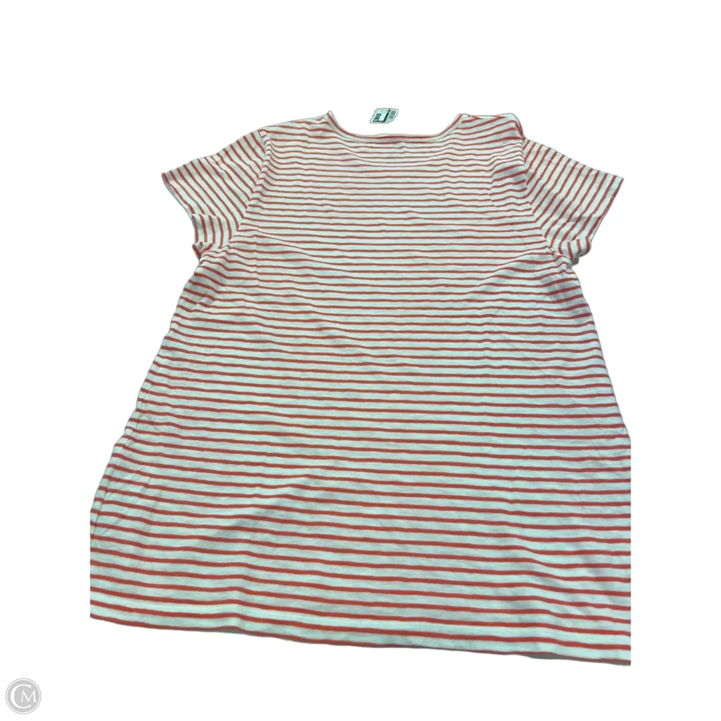 Top Short Sleeve By J. Crew In Pink & White, Size: Xl