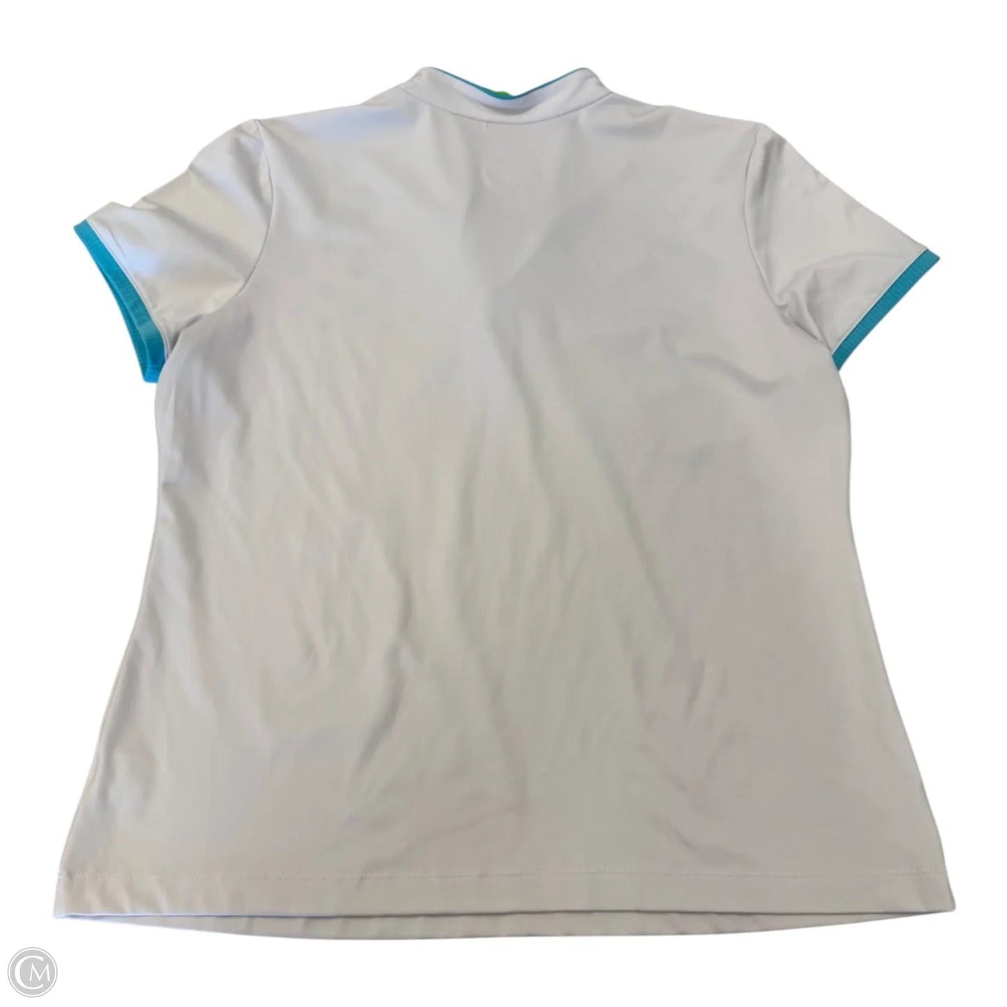 Athletic Top Short Sleeve By Tail In Blue & White, Size: L