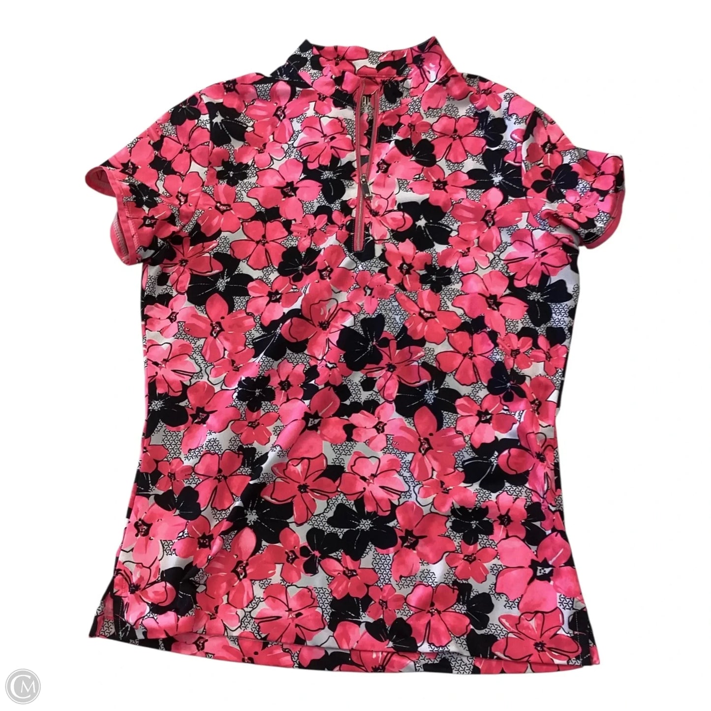 Athletic Top Short Sleeve By Tail In Floral Print, Size: S