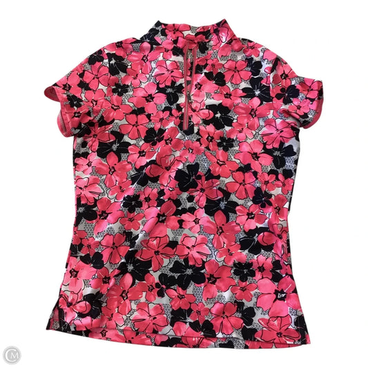 Athletic Top Short Sleeve By Tail In Floral Print, Size: S