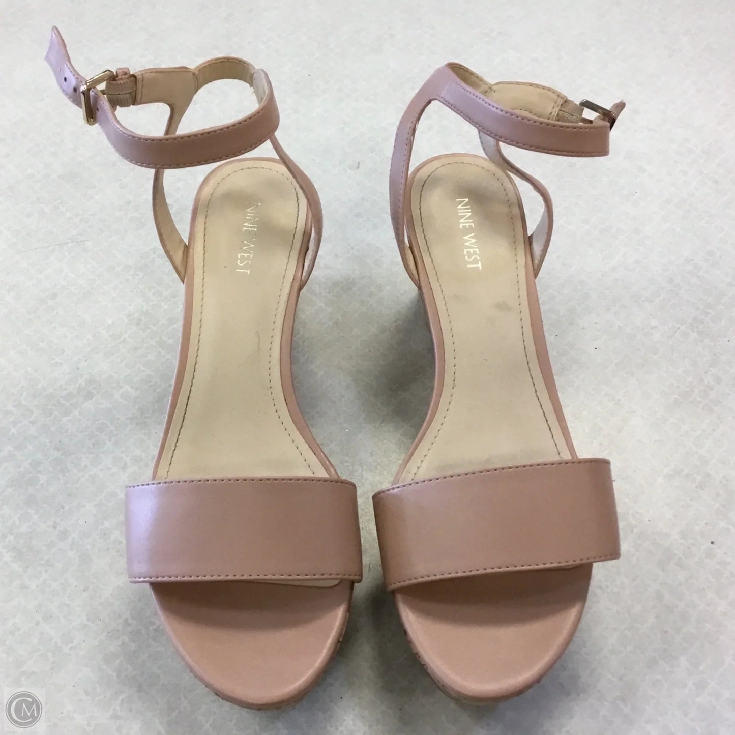 Shoes Heels Wedge By Nine West In Pink, Size: 9.5