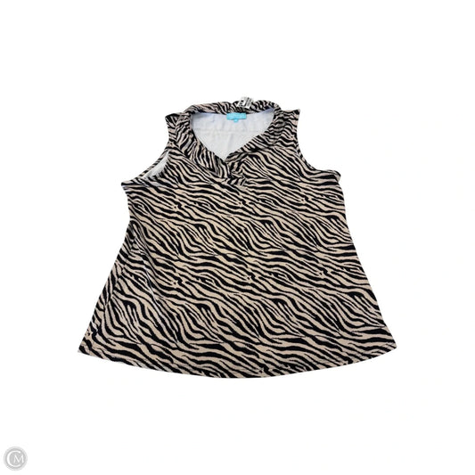 Top Sleeveless By Clothes Mentor In Zebra Print, Size: Xl
