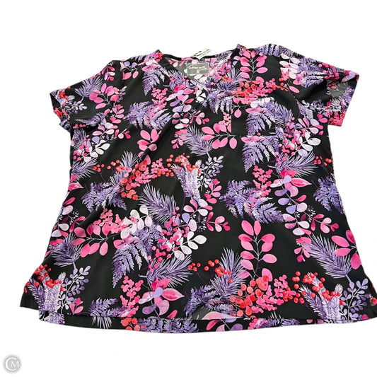 Top Short Sleeve By Clothes Mentor In Floral Print, Size: Xl
