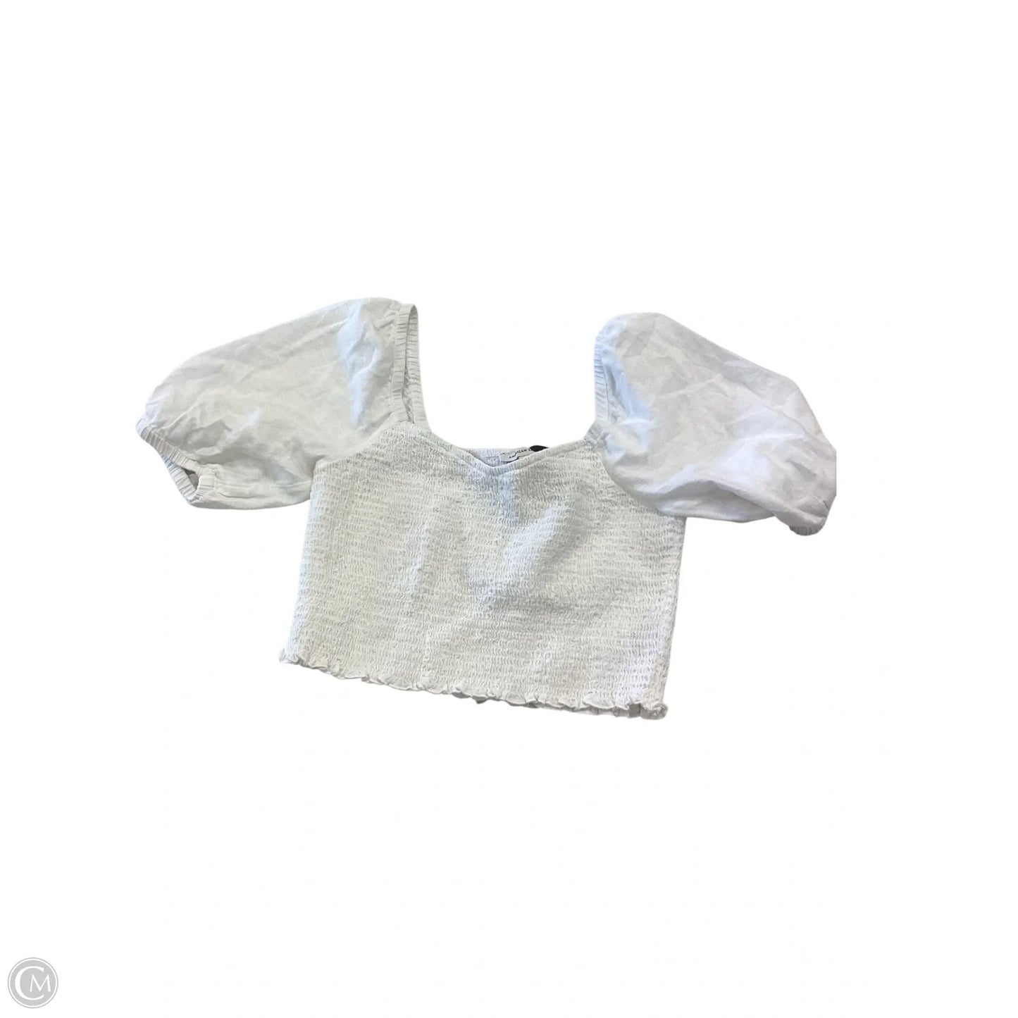 Top Short Sleeve By American Eagle In White, Size: S