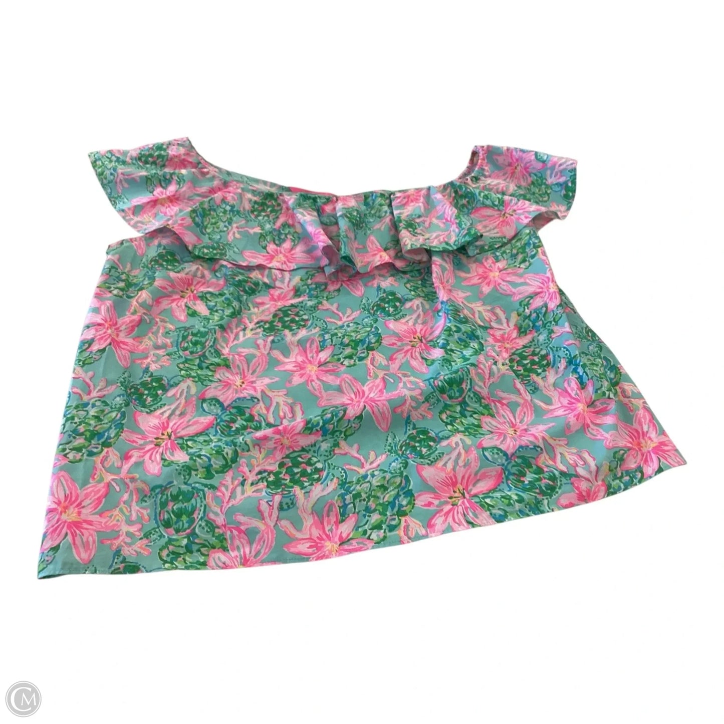 Top Sleeveless Designer By Lilly Pulitzer In Floral Print, Size: Xl