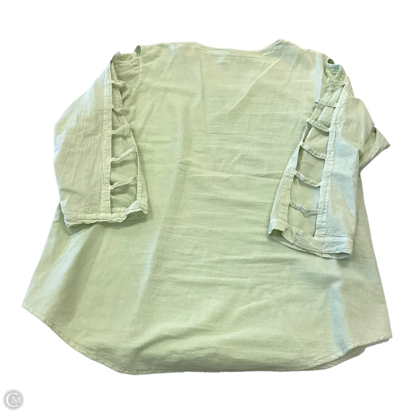 Top 3/4 Sleeve By Clothes Mentor In Green, Size: Xxl