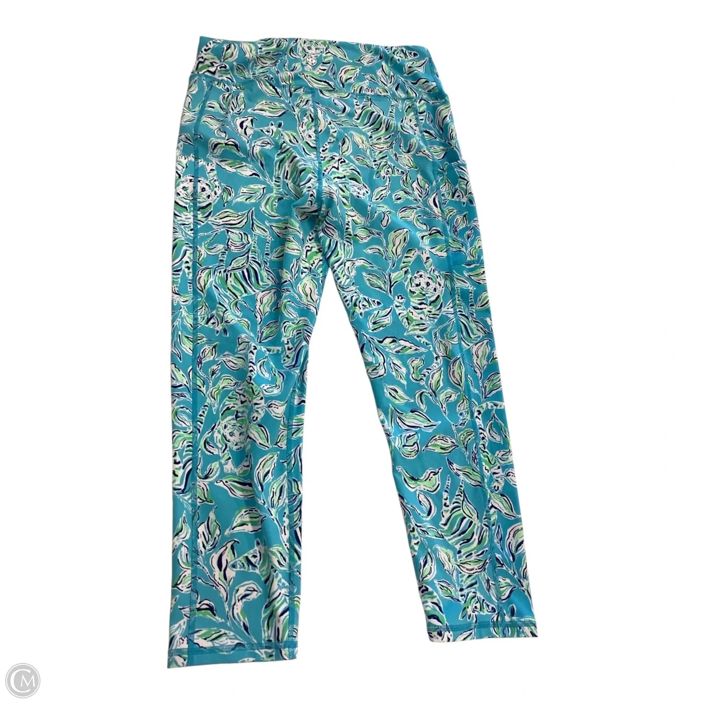 Capris Designer By Lilly Pulitzer In Blue & Green, Size: L