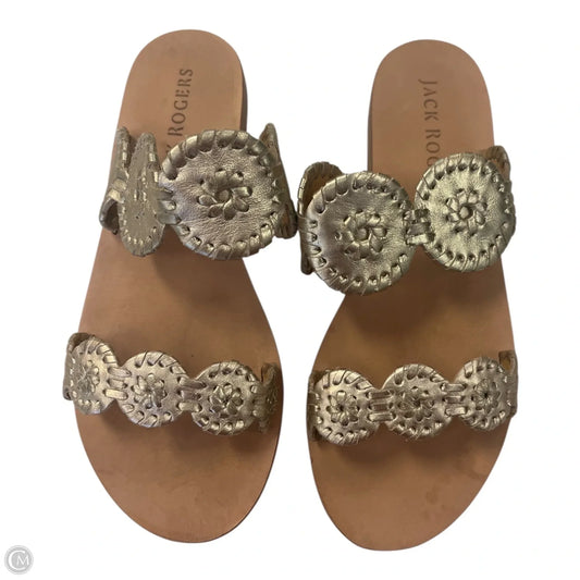 Sandals Flats By Jack Rogers In Gold, Size: 7.5