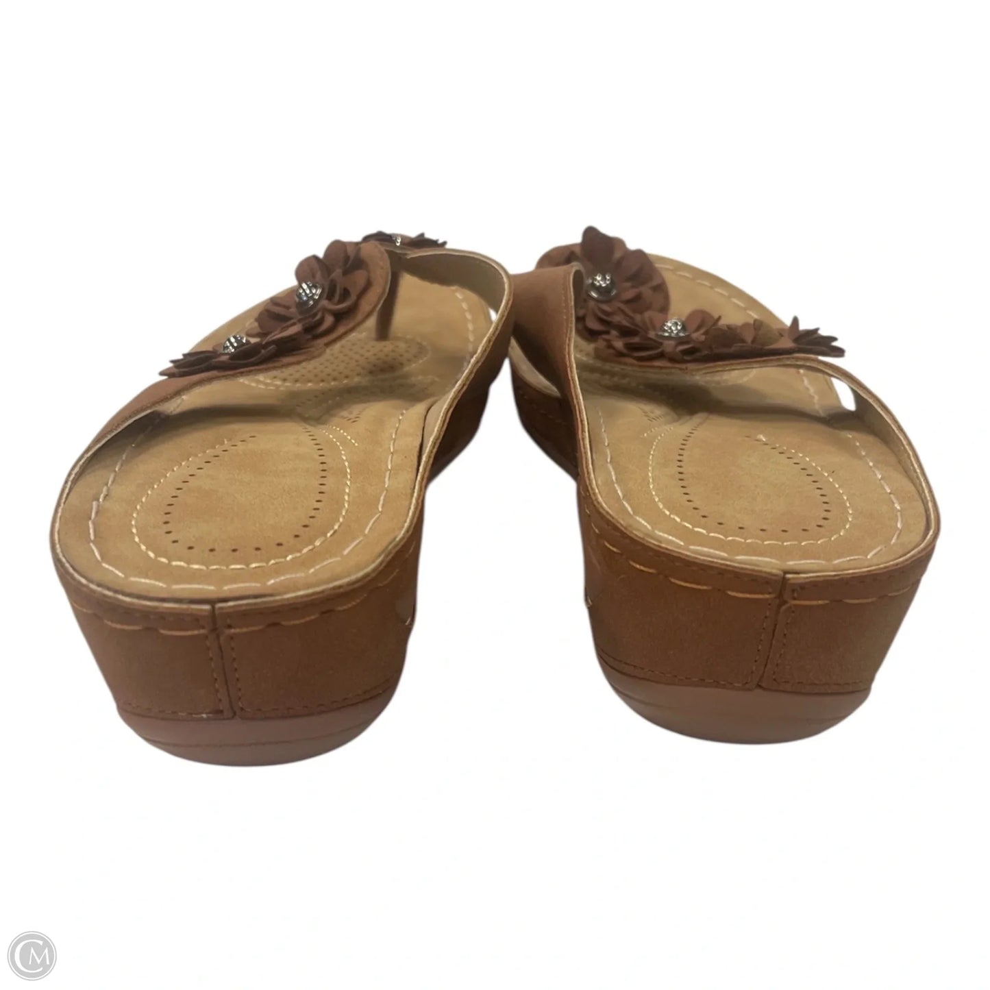 Sandals Flip Flops By Clothes Mentor In Brown, Size: 8