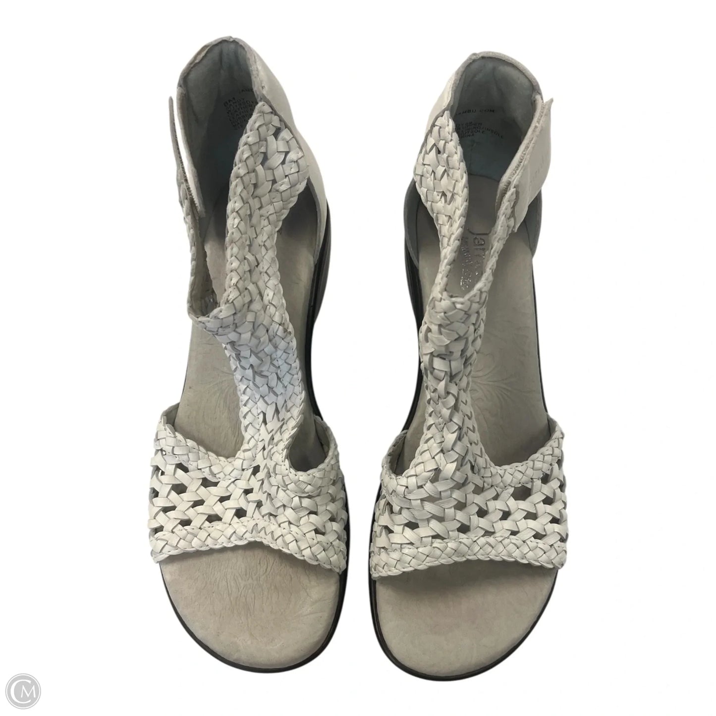 Sandals Heels Wedge By Jambu In White, Size: 8