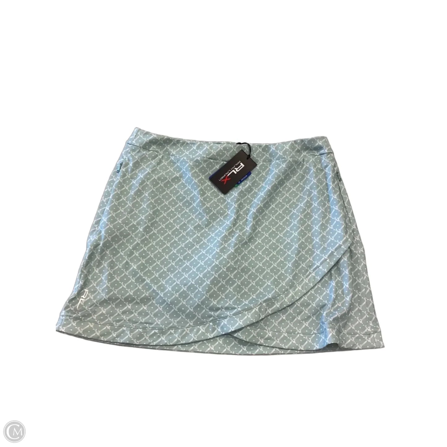 Athletic Skort By Ralph Lauren Black Label In Green & White, Size: L