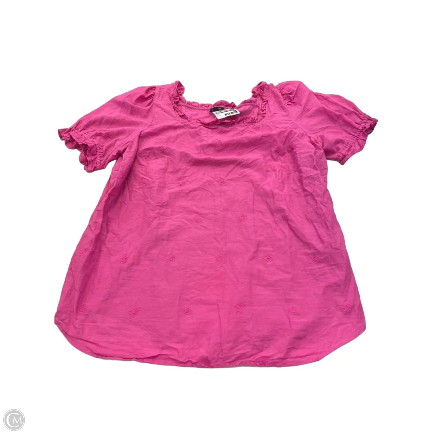 Top Short Sleeve By Talbots In Pink, Size: Xl