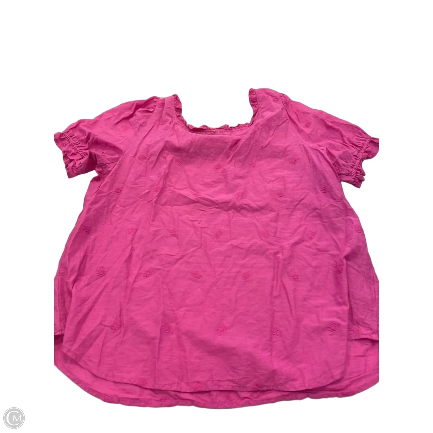 Top Short Sleeve By Talbots In Pink, Size: Xl