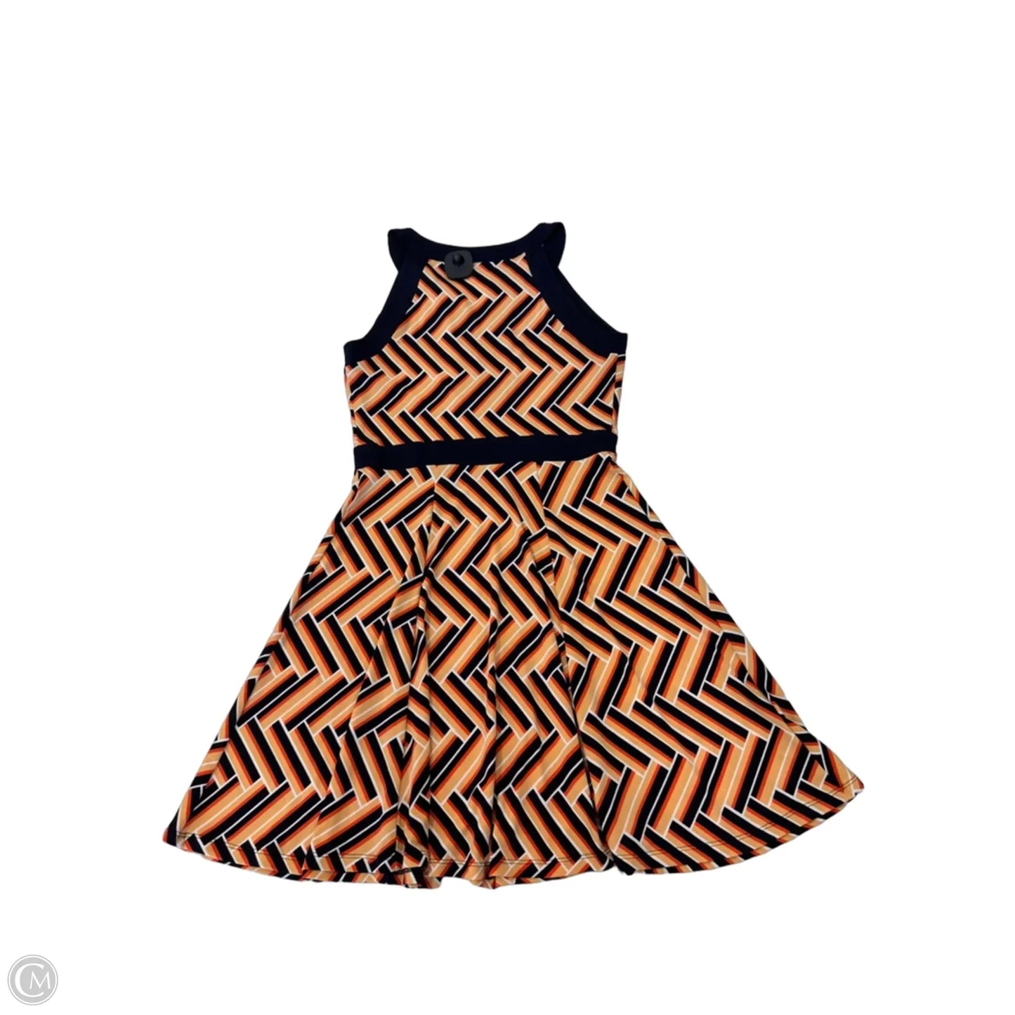 Dress Casual Short By En Focus In Blue & Orange, Size: 6p