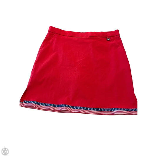 Skort By Rafaella In Blue & Red & White, Size: 1x