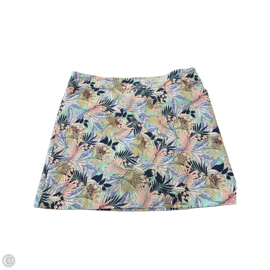 Skort By Coral Bay In Tropical Print, Size: Xl