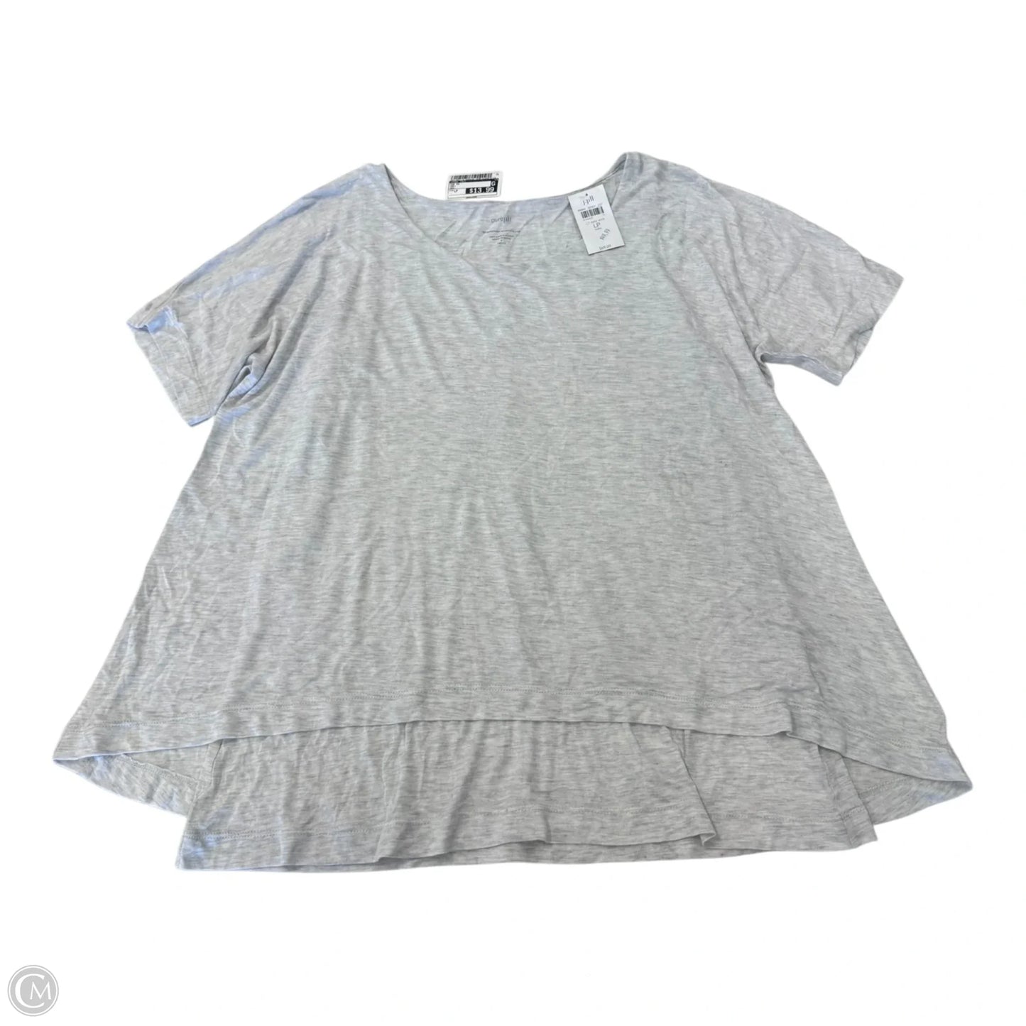 Top Short Sleeve By Pure Jill In Grey, Size: Lp