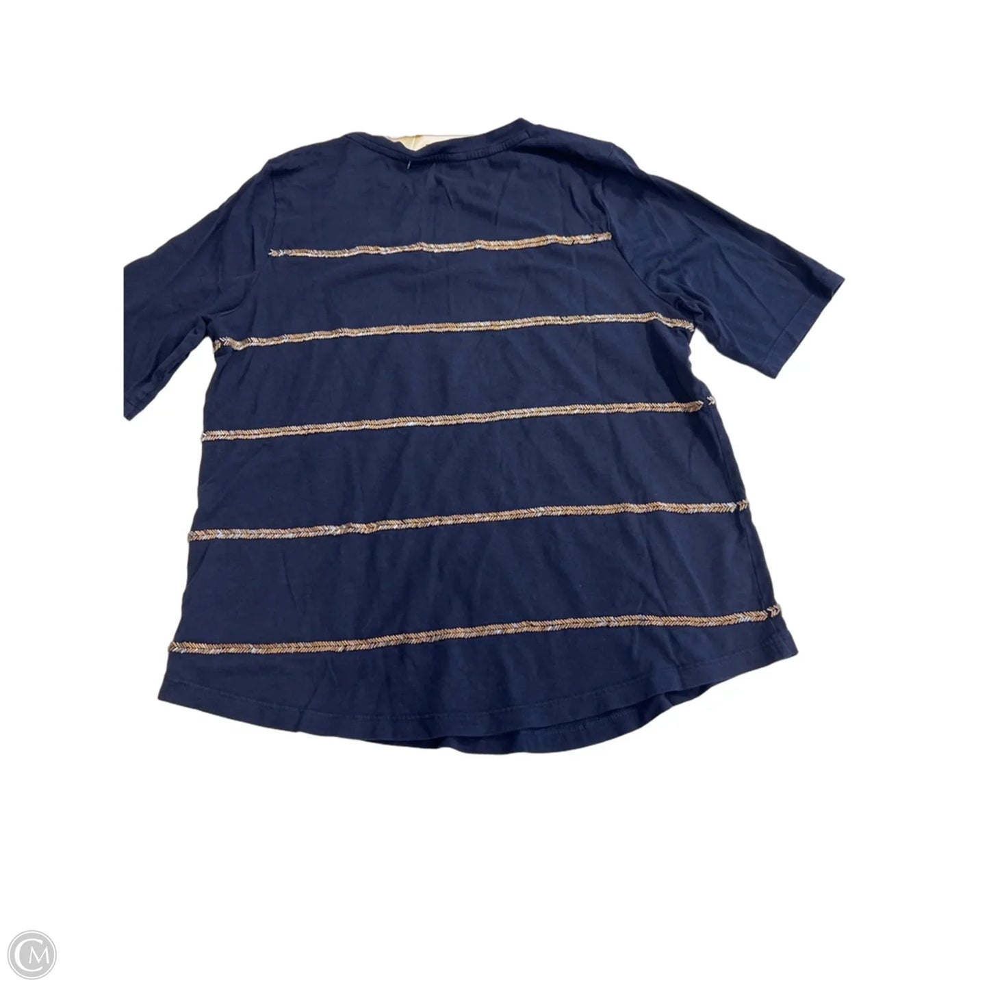 Top Short Sleeve By Lauren By Ralph Lauren In Striped Pattern, Size: M
