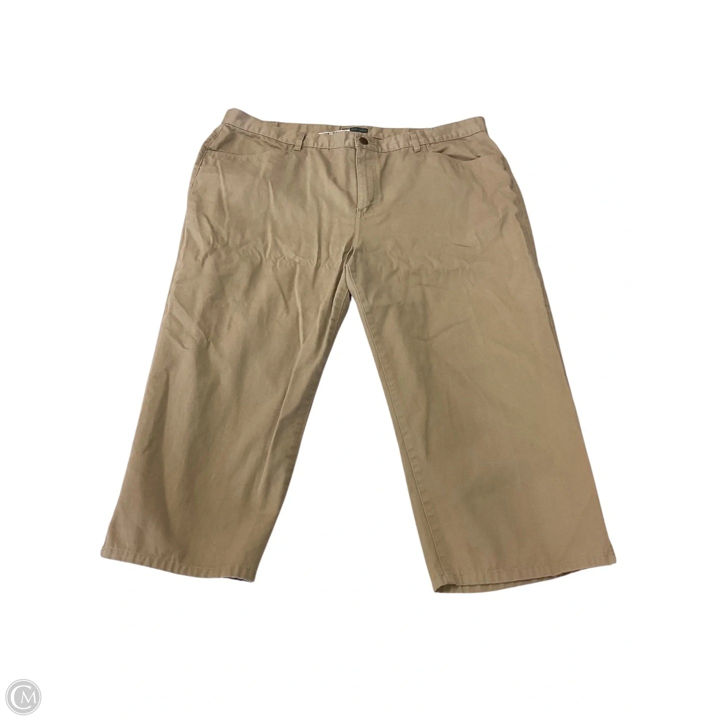 Capris By Lauren By Ralph Lauren In Tan, Size: 18