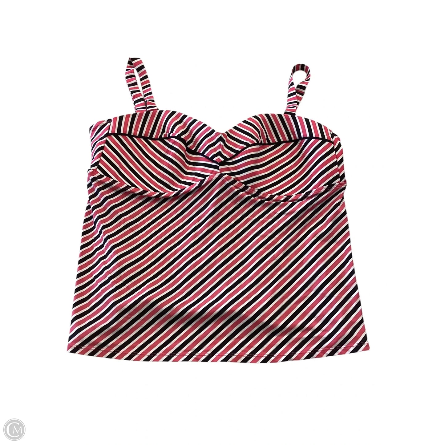 Swimsuit Top By Cole In Striped Pattern, Size: 18