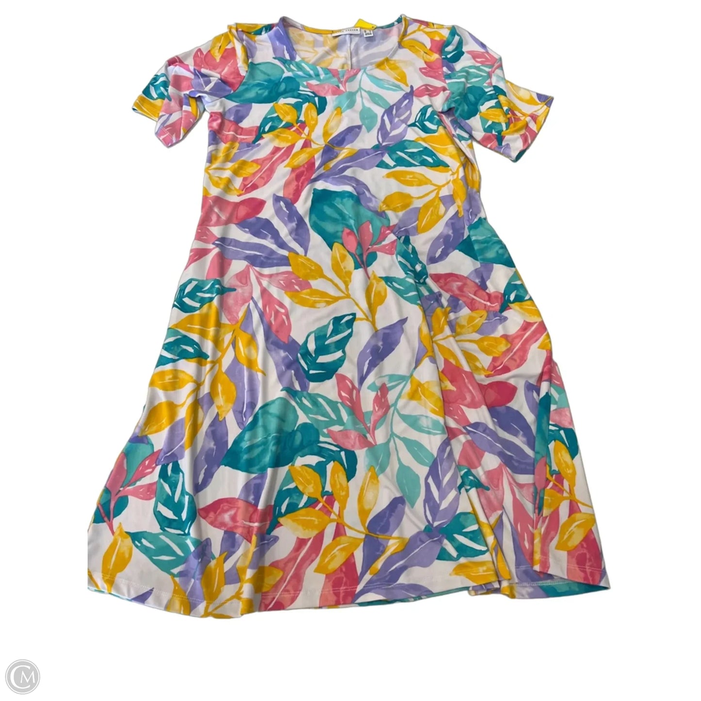 Dress Casual Midi By Susan Graver In Tropical Print, Size: M